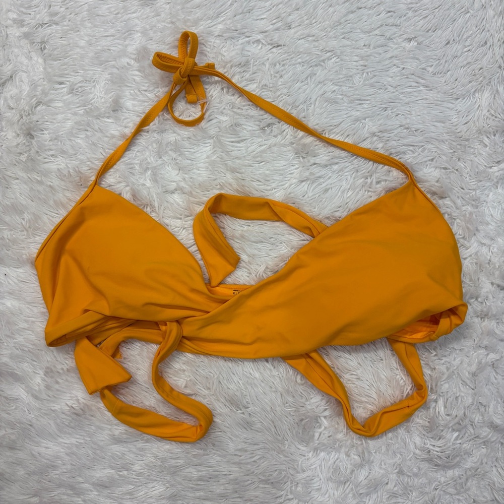 Aerie Orange Scoop Wrap Bikini Top - Picture 2 of 3